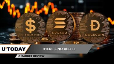 "مؤشر الدولار الأمريكي (DXY) ينهار.. بيتكوين تزدهر وسولانا (SOL) تخضع لاختبار كبير.. دوجكوين (DOGE) تصل إلى دعم حاسم – تعرف على التفاصيل الآن!"
