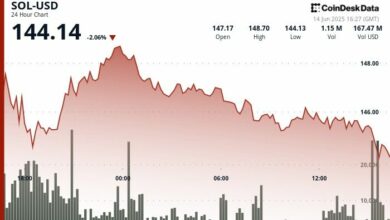 "عملة SOL تعود للارتفاع نحو 145 دولارًا مع تقدم 7 صناديق ETF وشركة تطوير DeFi تخطط لمزيد من الشراء – تعرف على التفاصيل!"
