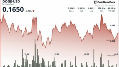 "مشترو الدوجكوين يدافعون عن دعم 16 سنتًا وسط توقعات بدفع إيلون ماسك عبر منصة X – اكتشف التفاصيل الآن!"