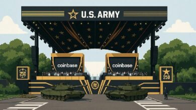 "رعاية كوينبيز لاستعراض ترامب العسكري تثير جدلاً حول جذور العملات المشفرة المناهضة للمؤسسات – اكتشف التفاصيل!"