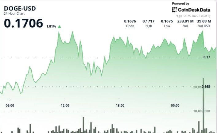 "دوجكوين تُظهر استمرارًا صعوديًا بعد ارتدادها من مستوى 16 سنتًا مع ارتفاع حجم التداول 6 أضعاف – اكتشف التفاصيل الآن!"