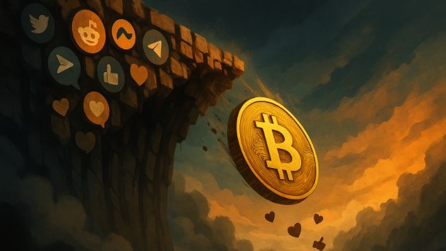 "هل يُلام هوس وسائل التواصل الاجتماعي؟ بيتكوين يعود إلى ما دون 117 ألف دولار!"