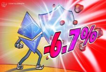 انخفاض إيثريوم 6.7% بعد "الاثنين الأسود" للعملات الرقمية متفوقاً على الألتكوينات بقدرة أكبر على الصمود