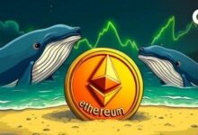 إيثريوم ينهار ثم يعاود الصعود بينما تقتنص الحيتان 480 مليون دولار وتحول كاون إلى صعودي
