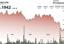 دوج كوين يتداول عند مستويات منخفضة.. انتبه إلى مستوى 0.194 دولار لتحرك حاسم