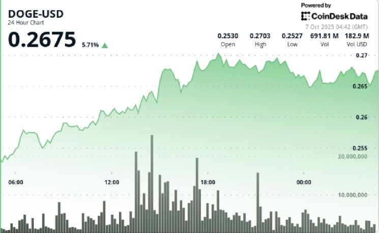 دوجكوين تقفز 6% وسط توقعات المتداولين باختراق مستوى 35 سنتاً