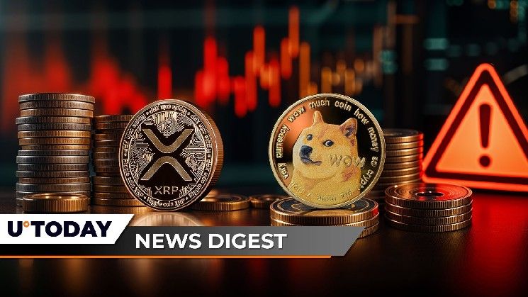 تكوين XRP يشكل علامة الموت مقابل البيتكوين.. دوجكوين (DOGE) يقفز 13%.. شيبا إينو يحذف صفرًا – خلاصة أخبار العملات الرقمية