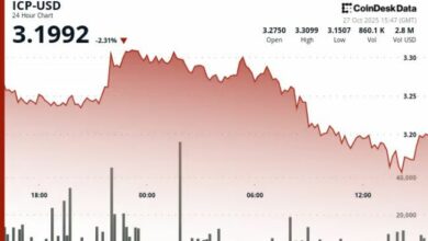 توكن ICP يواجه ضغوطاً هبوطية لكن المتداولين يترقبون ارتداداً بالقرب من 3.15 دولار