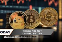 توقعات سوق العملات الرقمية: تأكيد انعكاس مؤشر الدوجكوين (DOGE) ومقاومة البيتكوين (BTC) لضغط بيعي هائل مع تعافي سعر الإيثيريوم (ETH)