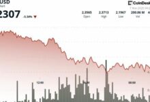 انهيار XRP يدفع الريبل نحو منطقة الدفاع عند 2.20 دولار