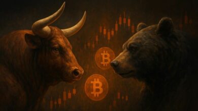المشهد الصاعد مقابل الهابط: القوى التي تقسم سوق العملات الرقمية