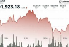 سعر البيتكوين ينخفض 0.9% مع اختبار الاختراق الحاد للتداول لدعم رئيسي