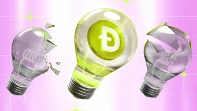 دوجكوين يشهد علامة الموت بعد 3 أشهر بينما ينخفض السعر تحت 0.200 دولار