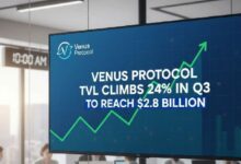 إرتفاع القيمة المقفلة الإجمالية لبروتوكول فينوس 24% في الربع الثالث لتصل إلى 2.8 مليار دولار