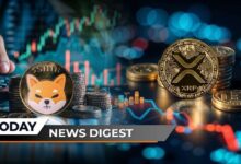 رئيس ريبل يحتفل بإنجاز صندوق XRP المتداول، وإنقاذ شيبا إينو بحركة 100 تريليون عملة في 24 ساعة، واختلال تصفية كاردانو بنسبة 1,303% يصدم المضاربين — ملخص أخبار العملات الرقمية