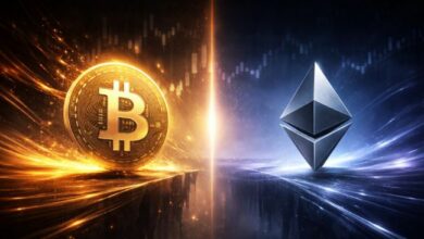 البتكوين والإيثيريوم يتباعدان: المشتريات الطويلة تهيمن على BTC بينما ترتفع مراكز البيع القصيرة على ETH