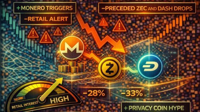 عودة حمى عملات الخصوصية: مونيرو يُطلق إنذارًا تجاريًا مشابهًا لما سبق انهيار زيكاش وداش