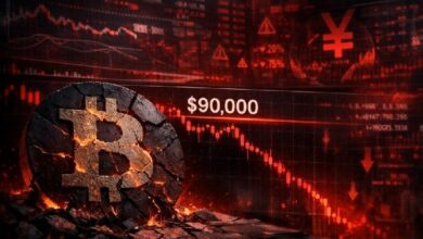 انهيار العملات الرقمية اليوم: بيتكوين والألتكوينات تهوي مع ارتفاع التصفيات القسرية 770%