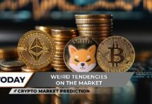 مراجعة سوق العملات الرقمية: حجم تداول الإيثيريوم (ETH) ينفجر، شيبا إينو (SHIB) في أفضل وضع بين العشرين الأوائل، البيتكوين يتلقى دفعة نحو 100,000 دولار