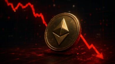 سعر الإيثيريوم تحت الضغط: نقاط تحول الهبوط لزوج ETH/USDT وأماكن تسارعه