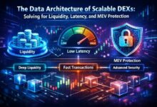 هندسة البيانات في منصات التبادل اللامركزية القابلة للتوسع: حلول السيولة والسرعة والحماية من استغلال القيمة المستخرجة