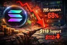 سعر SOL يهبط مجدداً مع تراجع عدد مدققي شبكة سولانا بنسبة 68%