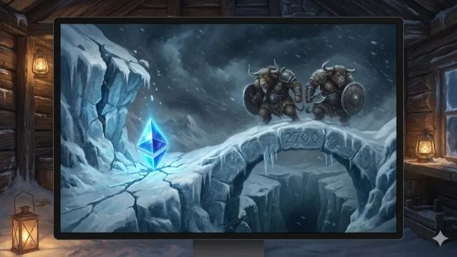 سعر الإيثيريوم يهبط إلى 2700 دولار والمضاربون الصاعدون يكافحون للدفاع عن مستوى الدعم