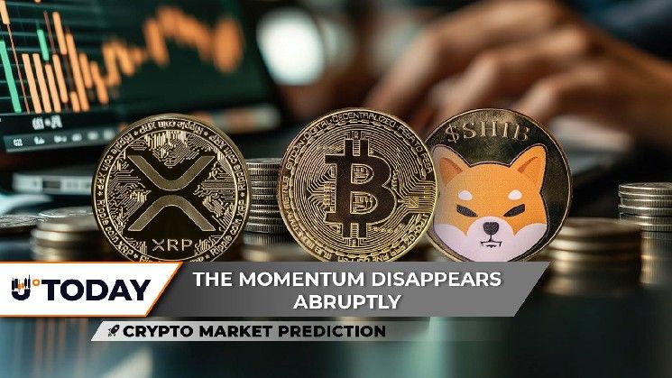 مراجعة سوق العملات الرقمية: XRP يفقد زخمه، Bitcoin (BTC) يشير إلى ظروف التشبع البيعي، Shiba Inu (SHIB) يواجه رفضًا تحت نطاق سعري ضيق