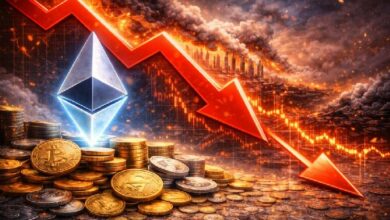 إيثير تهبط 10% بينما تستهدف الدببة أدنى مستوى 22 يونيو: توقعات السوق