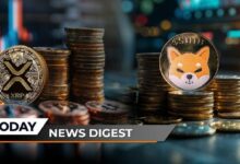 ملخص العملات الرقمية: مبيعات مكثفة لـ XRP، بيتكوين يكسر اتجاهًا تاريخيًا أمام الذهب، شيبا إينو تقترب من دعم حاسم