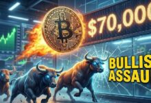 سعر البيتكوين يشهد ارتفاعًا صاروخيًا ويهاجم مستوى 70 ألف دولار مجددًا