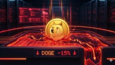 دوجكوين (DOGE) يهوي إلى 0.08 دولار تحت ضغط البائعين المستمر