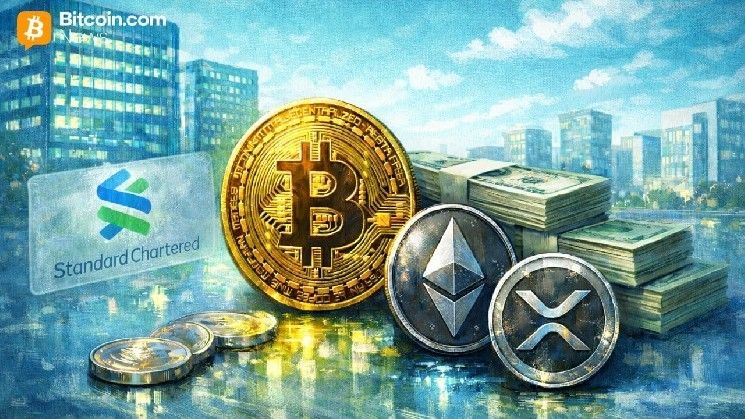 بنك ستاندارد تشارترد يخفض توقعاته لأسعار بيتكوين، إيثريوم، ريبل، وسولانا