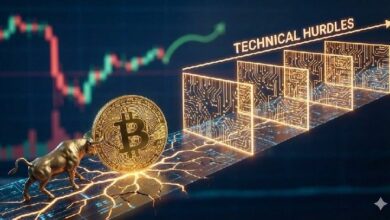 سعر البيتكوين يحاول التعافي لكن العقبات الفنية تُحدي المضاربين الصاعدين