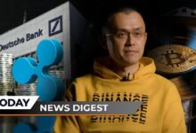 ريبل تحقق شراكة كبرى مع دويتشه بنك، سعر XRP يخترق الدعم الرئيسي، مؤسس بينانس يكشف عن دوره في إنجاز التعدين للبيتكوين بالإمارات — خلاصة أخبار العملات الرقمية