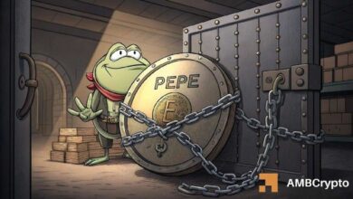 انسحاب حوتي بمليوني دولار من PEPE مع تمسك السعر بالدعم الحرج: ما التوقعات القادمة؟