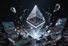 انهيار سعر الإيثيريوم: ETH يهبط تحت 2000 دولار مع اختراق خط الاتجاه الرئيسي