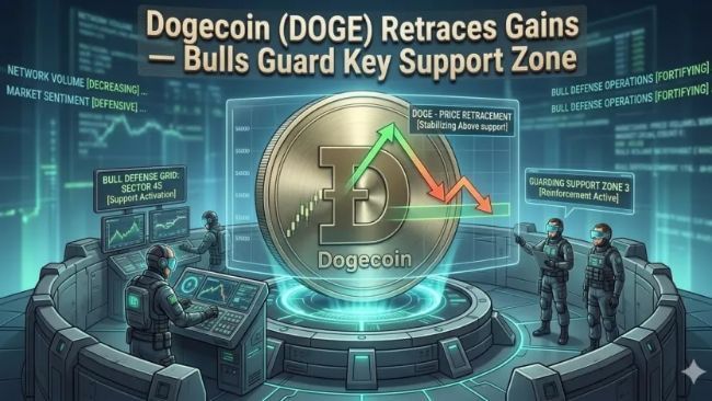 دوجكوين (DOGE) يتراجع عن مكاسبه — المشترون يدافعون عن منطقة دعم حاسمة