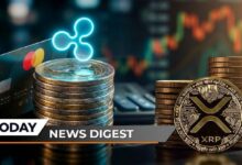 ريبل تتعاون مع ماستركارد، سعر XRP أمام ضغط باندز بولينجر، دوجكوين (DOGE) يسجل ارتفاعاً بنسبة 100% في الحجم — موجز أخبار العملات الرقمية من U.Today