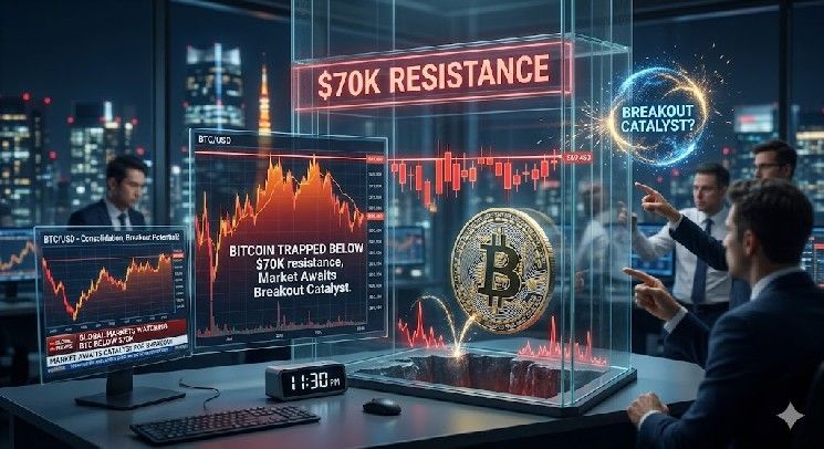 سعر البيتكوين محاصر تحت 70 ألف دولار.. السوق ينتظر محفزًا للاختراق