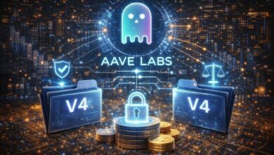 آيف لابز تطرح إطار ترخيص مزدوج لمستودعات Aave V4