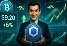 سلسلة لينك تتجاوز حاجز 9.20 دولار بقفزة تفوق 6٪ مدفوعة بتعافي بيتكوين وتدفقات المؤسسات