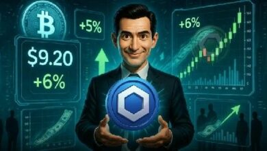 سلسلة لينك تتجاوز حاجز 9.20 دولار بقفزة تفوق 6٪ مدفوعة بتعافي بيتكوين وتدفقات المؤسسات
