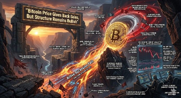 سعر البيتكوين يتراجع عن مكاسبه لكن الهيكل العام يظل صاعدًا