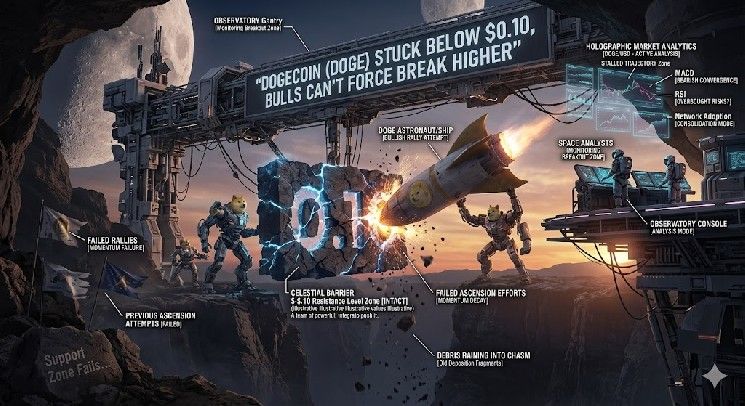 دوجكوين (DOGE) عالق تحت مستوى 0.10 دولار والمشترون عاجزون عن دفع السعر للأعلى