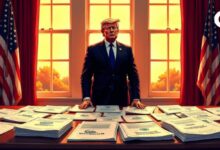 متداول يفتح صفقة بيع بقيمة 50.6 مليون دولار على بيتكوين قبل خطاب ترامب حول العملات الرقمية