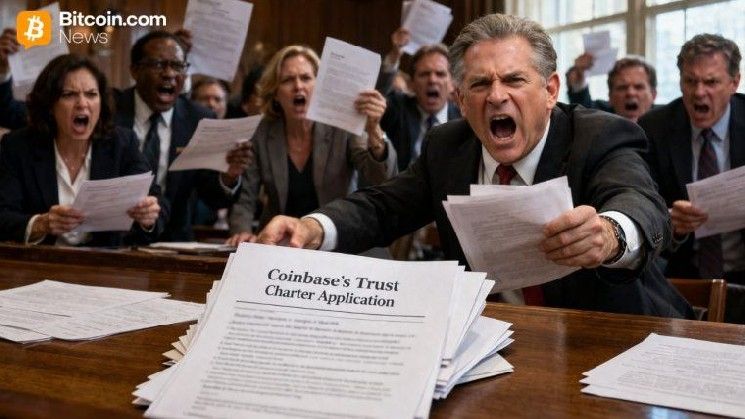 مجموعة مصرفية أمريكية تنتقد الموافقة المشروطة على ثقة كوينبيس، محذرة من مخاطر التوسع في الخدمات المصرفية للعملات الرقمية