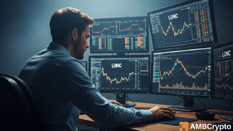 **LUNC يقفز 22% مع ارتفاع الفائدة المفتوحة: اختراق أم فخ صاعد؟**