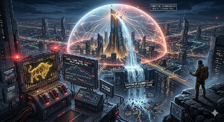 تراجع سعر XRP بعد رفض الصعود، الثيران تفقد السيطرة على المدى القصير