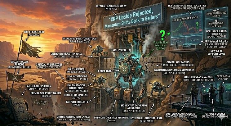 رفضت الزيادة في سعر XRP، والزخم يعود إلى البائعين